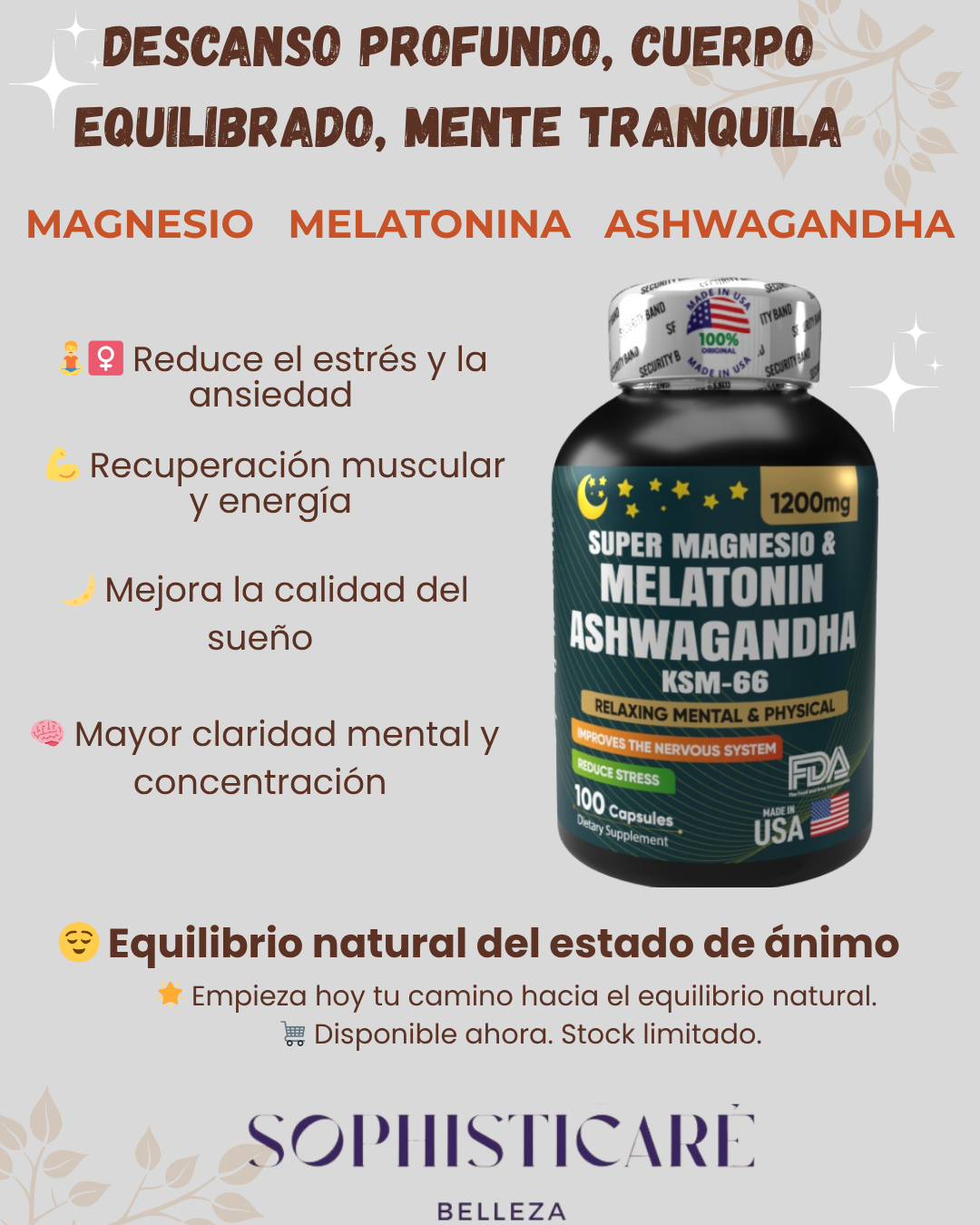 SUPER MAGNESIO ASHWAGAN KSM-66+MELATON